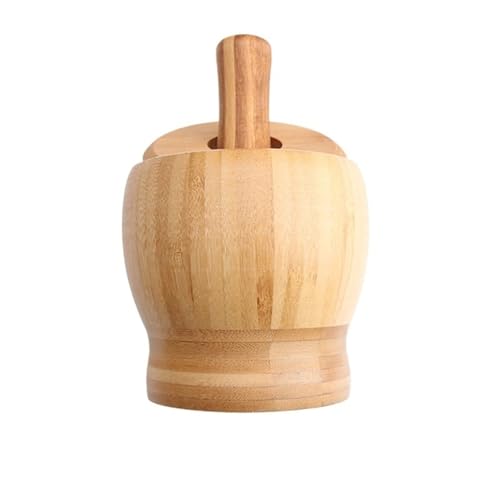 Mühle aus Holz, Mörser und Stößel, Set, Knoblauchtopf, Mahlschüssel, Küchenwerkzeuge Gadgets, Kräuterbrecher Zum Zerkleinern(S) von SHBHWS