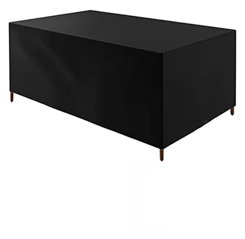 Normale Größe Outdoor Patio Home Gartenmöbel Staubschutz Sofa Wasserdicht Regen Garten Terrasse Schutzhülle Für Gartensofa, Tisch und Stühle(Black,308X138X89cm) von SHBHWS
