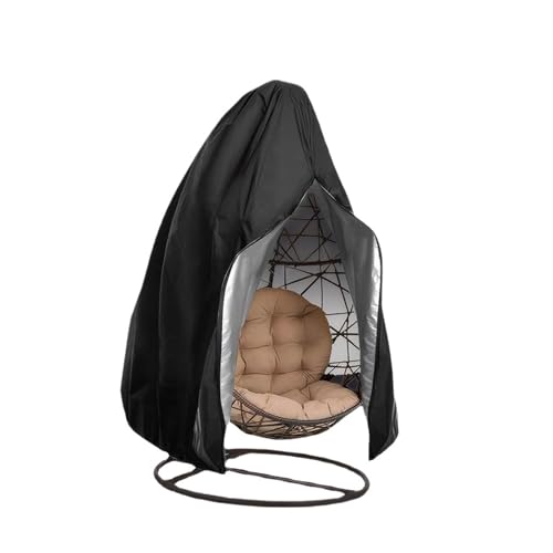 Oxford-Stoff wasserdichte Abdeckung Outdoor-Stuhlabdeckung mit Reißverschluss Anti-UV Gartenschaukel Eierstuhl Rattan Sitzmöbelabdeckung für Eierschalenstühle(115x190CM) von SHBHWS