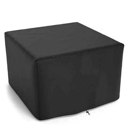 Quadratische Feuerstellenabdeckung Feuerschalenabdeckung for Propangasfeuerstelle 210D Wasserdichte Staubabdeckung 54 x 89 cm Für Gartensofa, Tisch und Stühle(Black,72x72x64cm) von SHBHWS