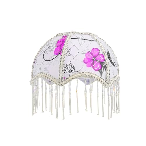 Retro Regenschirm Quaste Fransen Stoff Lampenschirm Tisch Lampen Schattierungen Für Tisch-, Steh- und Deckenleuchten(Multi) von SHBHWS