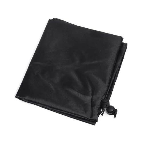 Runde Polyester-Terrasse, leicht zu reinigen, wasserdicht, for den Garten, schwarz, Feuerstelle, Grill, Kochen, Staubschutz Für Gartensofa, Tisch und Stühle(122x46cm) von SHBHWS