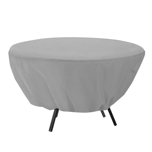 Runde rutschfeste Tischdecke for den Außenbereich, Heimhotel, Tisch, Staubschutz, wasserdicht, Garten, Terrasse, Möbelabdeckungen for Partys Für Gartensofa, Tisch und Stühle(Gray) von SHBHWS