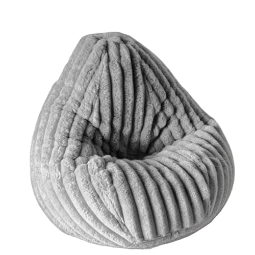 SHBHWS Flauschiger Fell-Sitzsackbezug for Kinder ohne Füllmaterial Zum Entspannen im Freien und drinnen(Light Grey) von SHBHWS