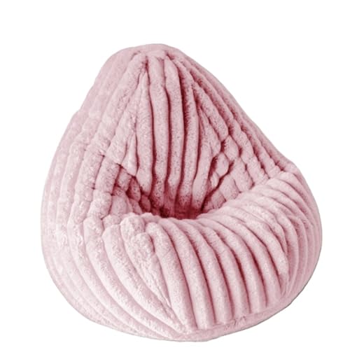 SHBHWS Flauschiger Fell-Sitzsackbezug for Kinder ohne Füllmaterial Zum Entspannen im Freien und drinnen(Pink) von SHBHWS