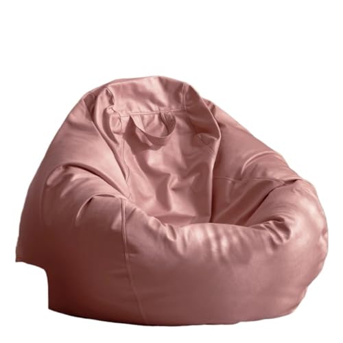 SHBHWS Große Kunstleder Sitzsack Abdeckung Ohne Füllstoff Outdoor Chaise Lounger Pouf Salon Spiel Film Sac Puff Zum Entspannen im Freien und drinnen(Bean pink,D4.5ft-Cover-Giant) von SHBHWS