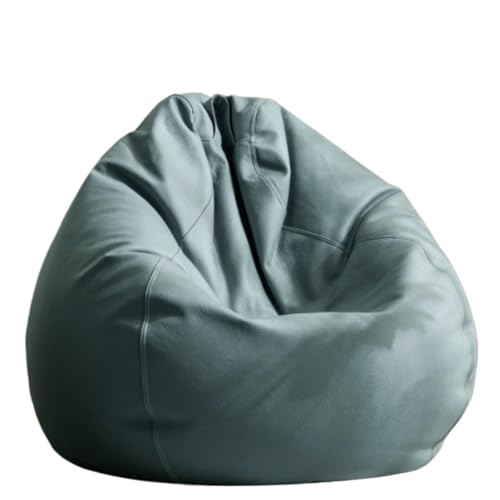 SHBHWS Große Kunstleder Sitzsack Abdeckung Ohne Füllstoff Outdoor Chaise Lounger Pouf Salon Spiel Film Sac Puff Zum Entspannen im Freien und drinnen(Dust Green,D4.5ft-Cover-Giant) von SHBHWS