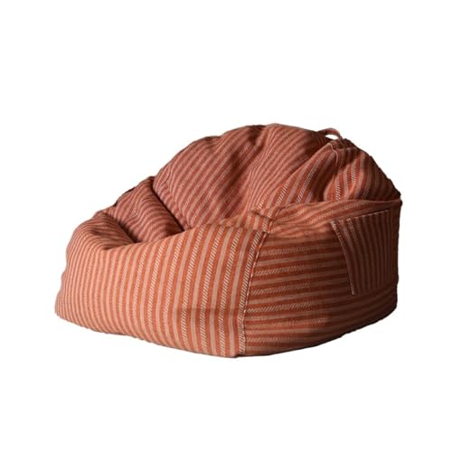 SHBHWS Großer Sitzsackbezug aus Baumwollleinen, ohne Füllung Zum Entspannen im Freien und drinnen(100cm-black) von SHBHWS