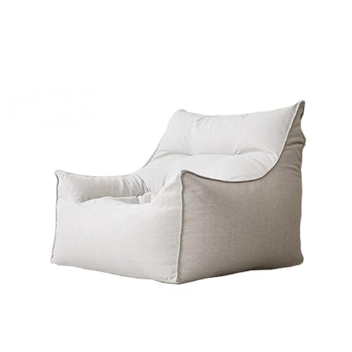 SHBHWS King Big Cotton Leinen Einzelsofa Sitzsackbezug ohne Füllstoff Erwachsene Bodensitz Bequemer Sitzsack Puff Chair Zum Entspannen im Freien und drinnen(Beige) von SHBHWS