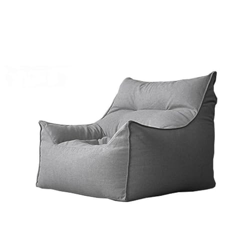 SHBHWS King Big Cotton Leinen Einzelsofa Sitzsackbezug ohne Füllstoff Erwachsene Bodensitz Bequemer Sitzsack Puff Chair Zum Entspannen im Freien und drinnen(Dark Grey-SF) von SHBHWS