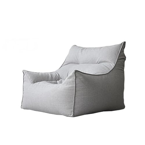 SHBHWS King Big Cotton Leinen Einzelsofa Sitzsackbezug ohne Füllstoff Erwachsene Bodensitz Bequemer Sitzsack Puff Chair Zum Entspannen im Freien und drinnen(Ight Grey) von SHBHWS