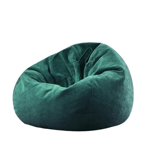 SHBHWS Outdoor-Sitzsackbezug, wasserdicht, ohne Füllmaterial im Inneren Zum Entspannen im Freien und drinnen(Dark Green,D80cm-2.6ft-Cover) von SHBHWS