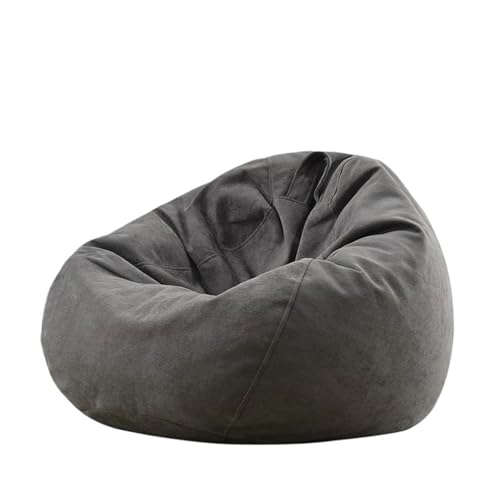 SHBHWS Outdoor-Sitzsackbezug, wasserdicht, ohne Füllmaterial im Inneren Zum Entspannen im Freien und drinnen(Dark Grey,D100cm-3.3ft-Cover) von SHBHWS