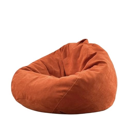 SHBHWS Outdoor-Sitzsackbezug, wasserdicht, ohne Füllmaterial im Inneren Zum Entspannen im Freien und drinnen(Orange,D100cm-3.3ft-Cover) von SHBHWS
