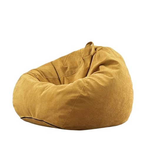 SHBHWS Outdoor-Sitzsackbezug, wasserdicht, ohne Füllmaterial im Inneren Zum Entspannen im Freien und drinnen(Yellow,D90cm-3ft-cover) von SHBHWS