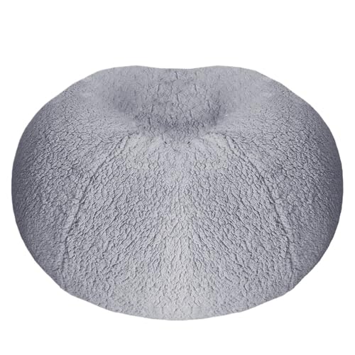 SHBHWS Sitzsack-Pouf-Bezug, ohne Füllung Zum Entspannen im Freien und drinnen(Lightgrey,D80cm-cover) von SHBHWS