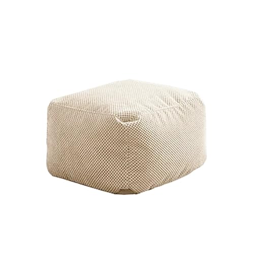 SHBHWS Sitzsackbezug aus Baumwollwaffel, ohne Füllung Zum Entspannen im Freien und drinnen(CD-Stool-beige) von SHBHWS