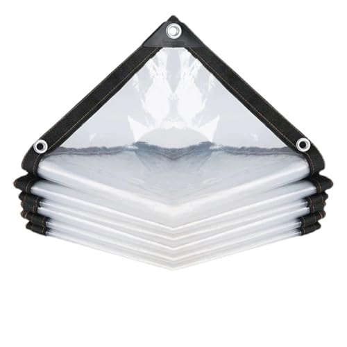 Transparente Außenplane 0,14 / ,16 mm PE Regendichte Gartenpflanzenabdeckung Pavillon Pergola Baldachin Hund Haustier Fenster Winddicht Markise Für Gartensofa, Tisch und Stühle(0.14mm,2x6m) von SHBHWS