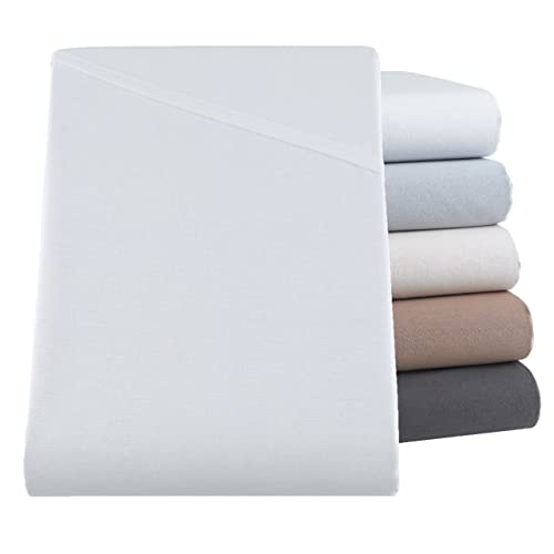 SHC by BaSaTex Betttuch Bettlaken Haushaltstuch Tischdecke Leintuch ohne Gummizug | 100% Baumwolle | 140x200 cm | Farbe: Weiss von SHC Textilien
