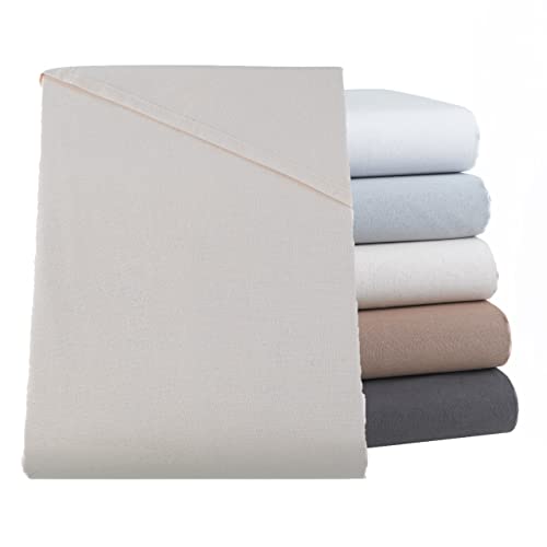 SHC by BaSaTex Betttuch Bettlaken Haushaltstuch Tischdecke Leintuch ohne Gummizug | 100% Baumwolle | 150x250 cm | Farbe: Natur von SHC Textilien
