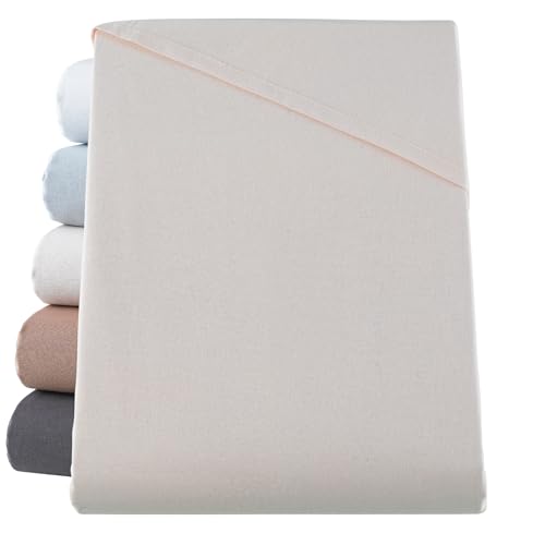 SHC by BaSaTex Betttuch Bettlaken Haushaltstuch Tischdecke Leintuch ohne Gummizug | 100% Baumwolle | 200x250 cm | Farbe: Natur von SHC Textilien