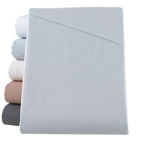 SHC by BaSaTex Betttuch Bettlaken Haushaltstuch Tischdecke Leintuch ohne Gummizug | 100% Baumwolle | 200x250 cm | Farbe: Silber von SHC Textilien