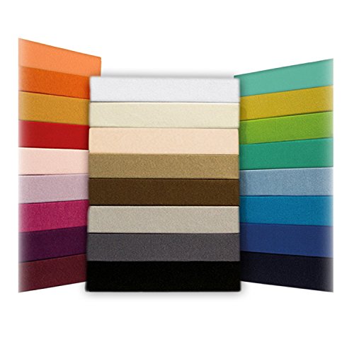 SHC by BaSaTex Jersey Spannbettlaken Bettlaken | Spannbetttuch Spannleintuch für Standardmatratzen aus 100% Baumwolle | 120x200 Farbe Apfel Grün von SHC Textilien