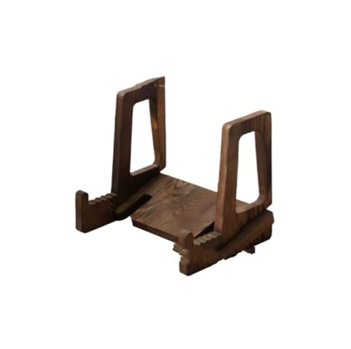 Bookrest Kochbuchhalter Hölzernes Rezept-Bücherregal, Bilderrahmen-Unterstützung, Tablet-Unterstützung, Porzellan-Tellerhalter Vintage Deko von SHCHNA