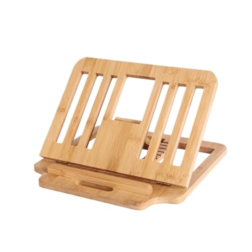 Bookrest Kochbuchhalter Klappbarer Rezept-Kochbuchständer Aus Holz Mit Höhenverstellbarer Ablage Und Lesedisplay Vintage Deko(A) von SHCHNA
