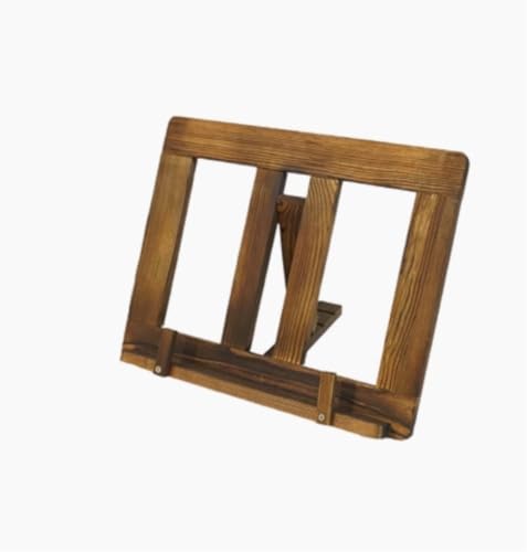 Bookrest Kochbuchhalter Kochbuchhalter Aus Holz Mit Verstellbarem Winkel, Handgefertigter Rezeptbuchbinder-Tablet-Ständer Vintage Deko(C) von SHCHNA