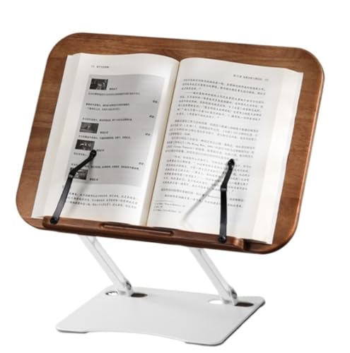 Bookrest Kochbuchhalter Kochbuchhalterständer, Faltbarer Kochbuchhalter, Rezeptbuchständerhalter Mit Clips Vintage Deko(A) von SHCHNA