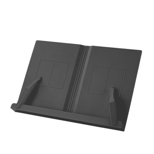 Bookrest Kochbuchhalter Kunststoff-Leseständer, Rezeptständer, universeller Desktop-Leseständer mit Buchhalter Vintage Deko(Black) von SHCHNA