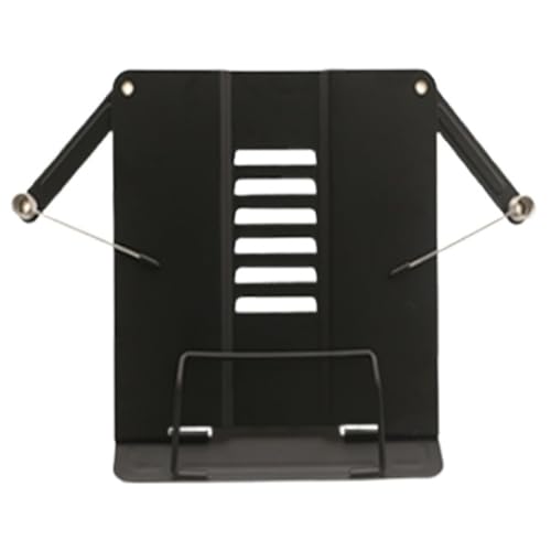 Bookrest Kochbuchhalter Rezept-Bücherregal Mit Seitenklammern, Verstellbares Leseregal For Küche Und Schlafzimmer Vintage Deko(Black) von SHCHNA
