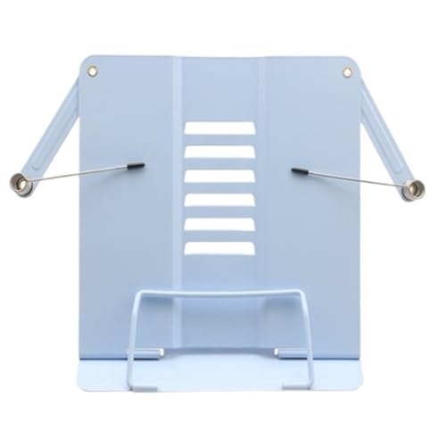 Bookrest Kochbuchhalter Rezept-Bücherregal Mit Seitenklammern, Verstellbares Leseregal For Küche Und Schlafzimmer Vintage Deko(Blue) von SHCHNA