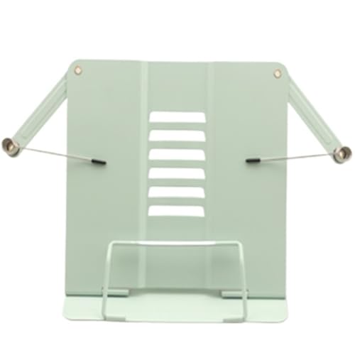 Bookrest Kochbuchhalter Rezept-Bücherregal Mit Seitenklammern, Verstellbares Leseregal For Küche Und Schlafzimmer Vintage Deko(Grün) von SHCHNA