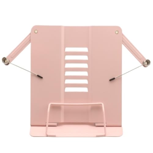 Bookrest Kochbuchhalter Rezept-Bücherregal Mit Seitenklammern, Verstellbares Leseregal For Küche Und Schlafzimmer Vintage Deko(Pink) von SHCHNA