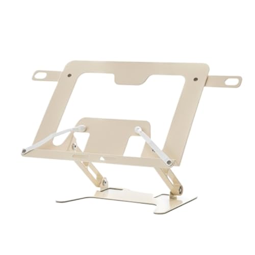 Bookrest Kochbuchhalter Verstellbarer, Zusammenklappbarer Rezepthalter Mit Seitenklammern, Geeignet For Die Schreibtischküche Vintage Deko(Beige) von SHCHNA