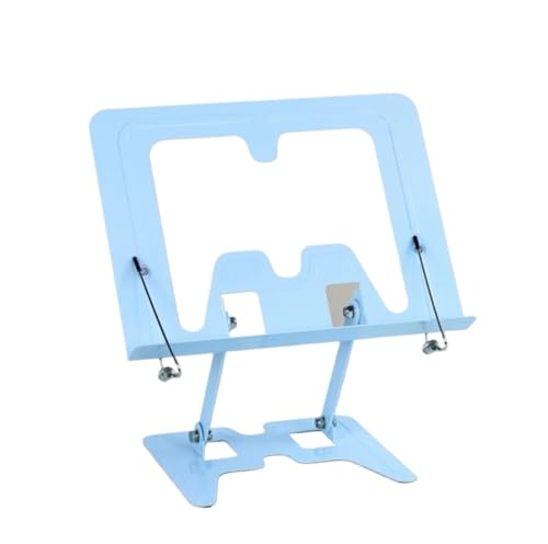 Bookrest Kochbuchhalter Verstellbares Regal Mit Seitenhalter, Faltbares Rezept-Bücherregal For Platzieren Von Kochbüchern Und Tablets Vintage Deko(Blue) von SHCHNA