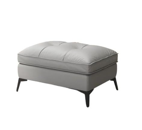 Moderner Fusshocker Ottomane Fußhocker Kleines Sofa Gepolsterte Fußstütze Wohnzimmer Schritt Sitzhocker(Grey) von SHCHNA