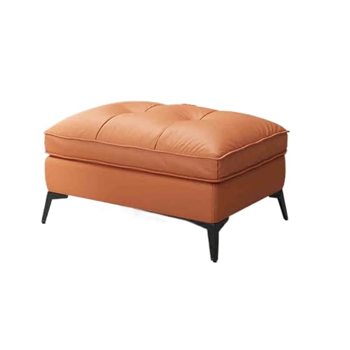 Moderner Fusshocker Ottomane Fußhocker Kleines Sofa Gepolsterte Fußstütze Wohnzimmer Schritt Sitzhocker(Orange) von SHCHNA