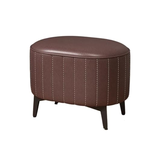 SHCHNA Moderner Fusshocker Ottomane Fußhocker Im Minimalistischen Stil, Gepolsterter Holzrahmen, Mehrere Funktionen Sitzhocker(Brown) von SHCHNA