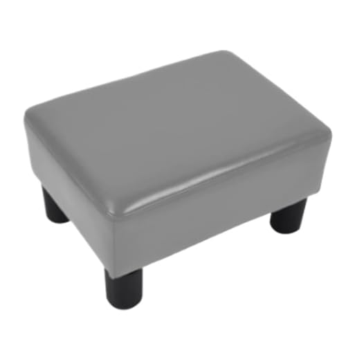 SHCHNA Moderner Fusshocker Ottomane Fußhocker Mit Beinen Unter Dem Schreibtisch, Fußstütze for Wohnzimmer, Schlafzimmer Sitzhocker(Gray) von SHCHNA
