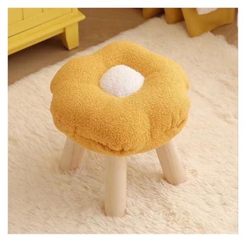 SHCHNA Moderner Fusshocker Ottomane Fußstütze Sofa Fußhocker Bequeme Pouf Blume Form for Schlafzimmer Sitzhocker(Orange) von SHCHNA