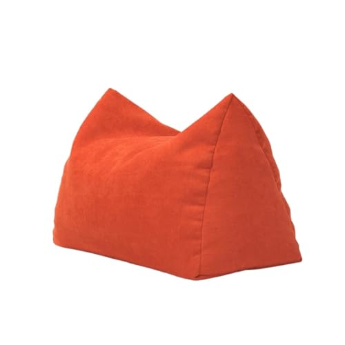 SHCHNA Moderner Fusshocker Ottomane Tragbarer Fußhocker In Katzenohrform, Gefüllt Mit EPP-Partikeln Sitzhocker(Orange) von SHCHNA