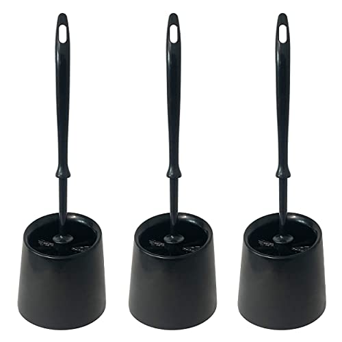SHD – praktisches Toilettenbürstenset mit langem Griff und Halterung für eine gründliche WC-Reinigung –3er Set Klobürsten in Schwarz mit pflegeleichtem Kunststoffkörper und robusten Borsten SHD – praktisches Toilettenbürstenset mit langem Griff und Halterung für eine gründliche WC-Reinigung –3er Set Klobürsten in Schwarz mit pflegeleichtem Kunststoffkörper und robusten Borsten von SHD Handels GmbH