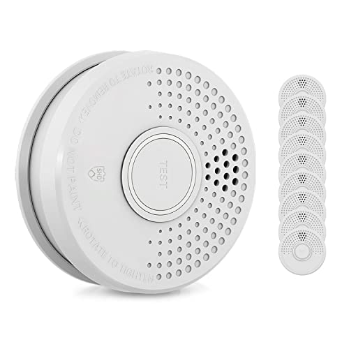 SHD by OneConcept Rauchmelder, 10x Mini-Rauchmelder, Feuermelder mit Batterie, Rauchmelder 10er-Set für Küche, Büro, Wohnwagen, Optischer Sensor Brandmelder mit Testfunktion & Stummschaltung von SHD