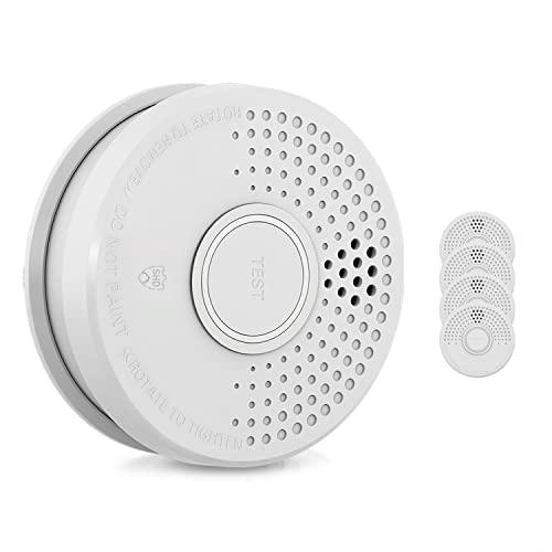 SHD by OneConcept Rauchmelder, 5X Mini-Rauchmelder, Feuermelder mit Batterie, Rauchmelder 5er-Set für Zuhause, Küche, Büro, Wohnwagen, Optischer Sensor Brandmelder mit Testfunktion & Stummschaltung von SHD