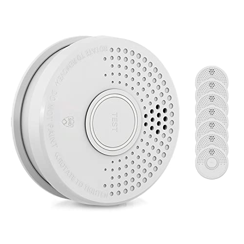 SHD Rauchmelder Set wechselbare Batterien (8X) - DIN EN14604 Geprüft & BSI-Zertifiziert, Brandmelder mit Stummschaltung & Selbsttest Funktion, Rauchmelder Magnethalter geeignet, Feuermelder DOF39 von SHD