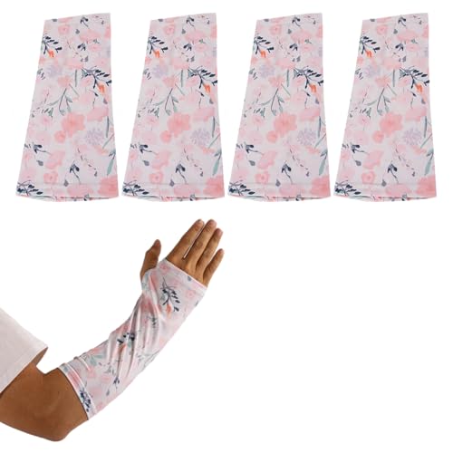 4er-Pack Arm Cast Cover Elastische Kurzgipsabdeckungen Protektor Arm Sling Sleeve Cast Dekorationen für Arm Bad Dusche Cast Wound Cover Waschbarer Bezug (Blümchen) von SHDGFB
