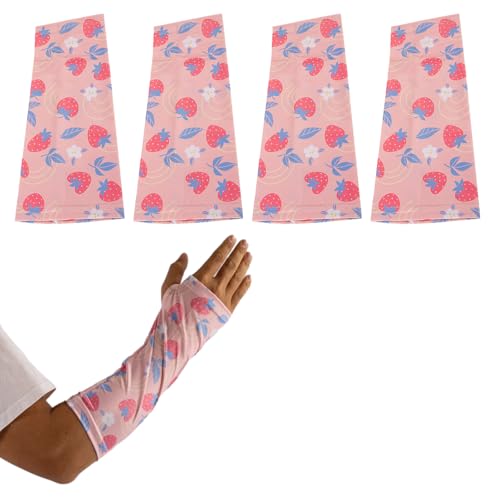 4er-Pack Arm Cast Cover Elastische Kurzgipsabdeckungen Protektor Arm Sling Sleeve Cast Dekorationen für Arm Bad Dusche Cast Wound Cover Waschbarer Bezug (Erdbeeren) von SHDGFB